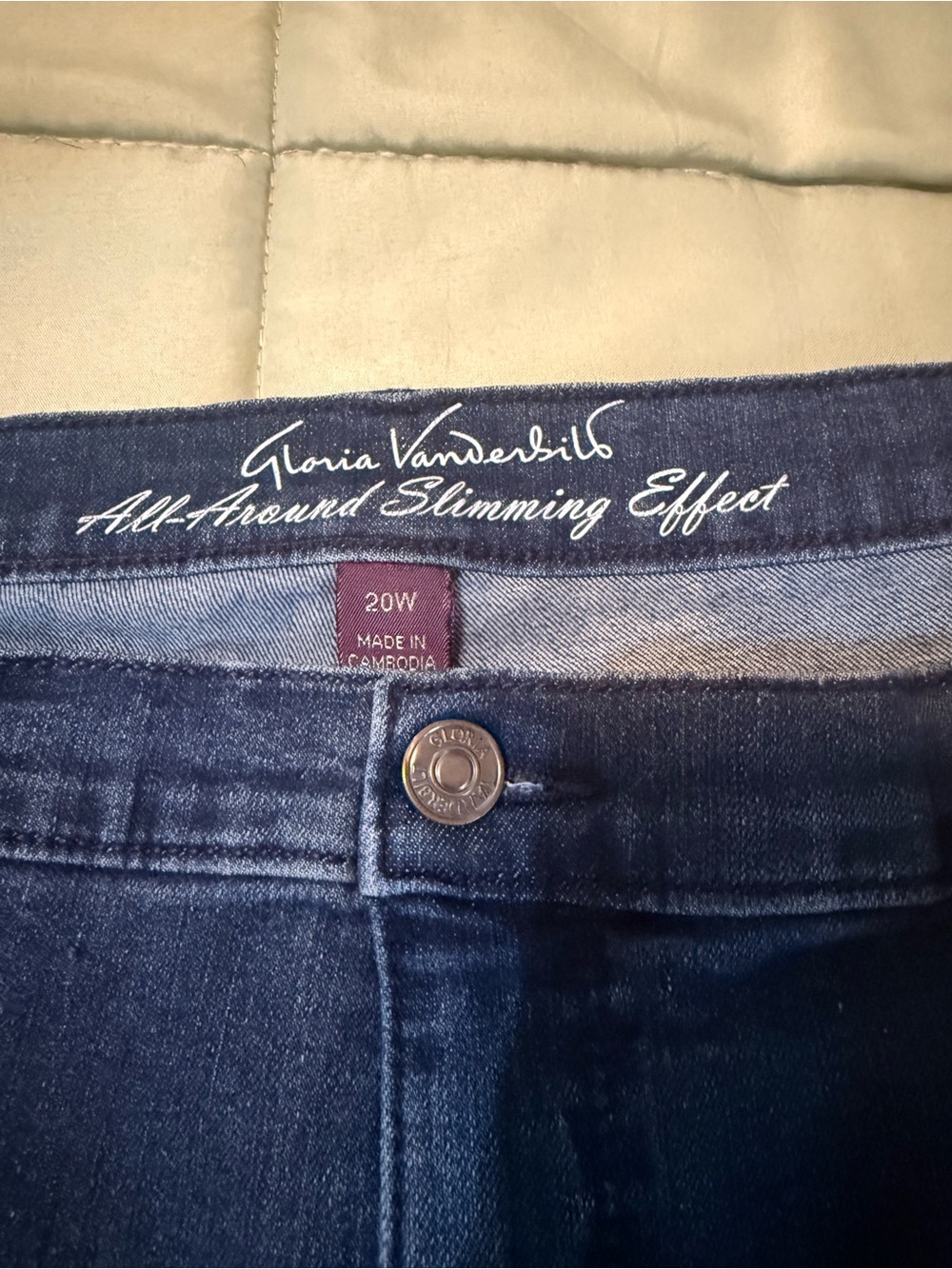 Gloria Vanderbilt All-Around Slimming Effect Women’s Dark Blue capri Jeans - 20W